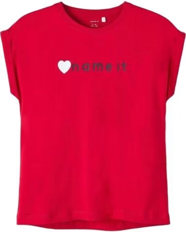 NAME IT NAME IT SHORT SLEEVE T-SHIRT WITH HEART PRINT ROJO