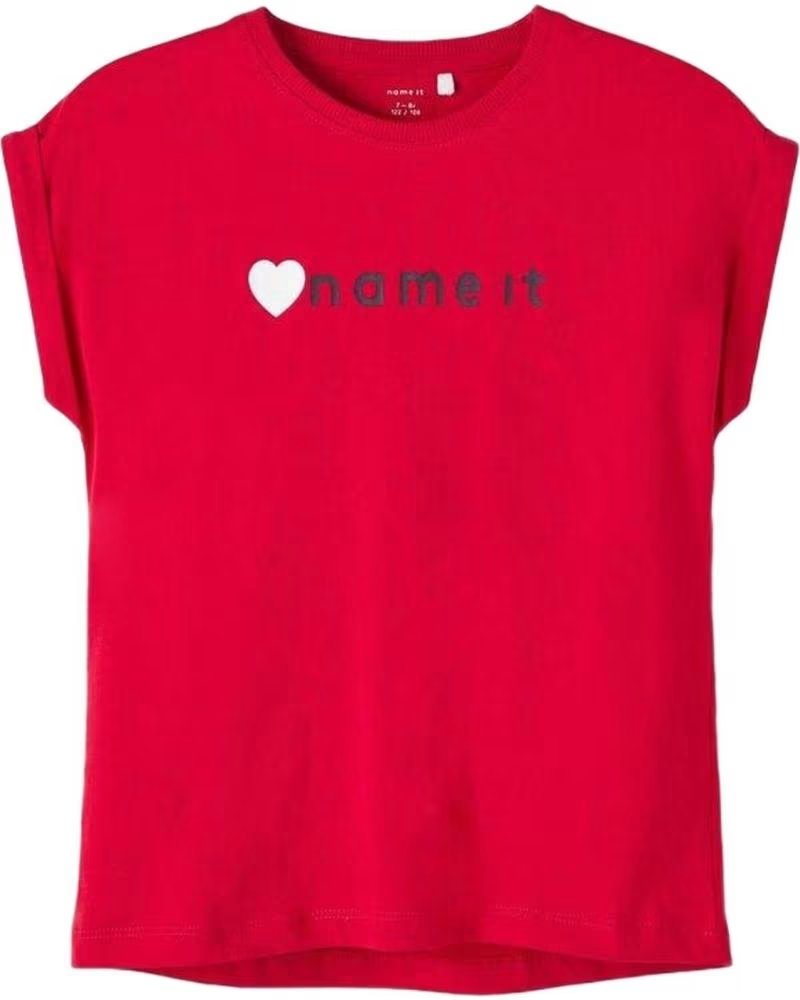 NAME IT NAME IT SHORT SLEEVE T-SHIRT WITH HEART PRINT ROJO