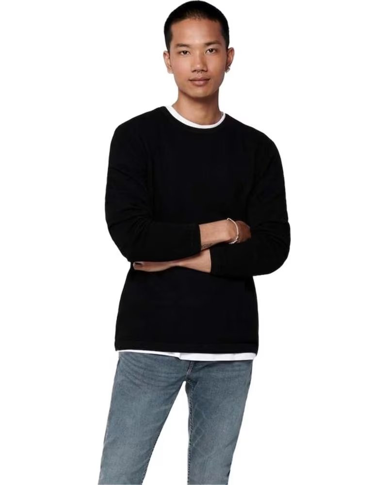 ONLY SUDADERA SONS 22016980-BLACK EN PARA HOMBRE NEGRO