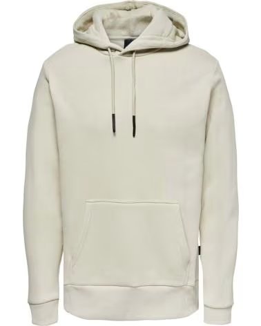ONLY SUDADERA CON CAPUCHA SONS 22025964-MOONSTRUCK EN PARA BEIGE