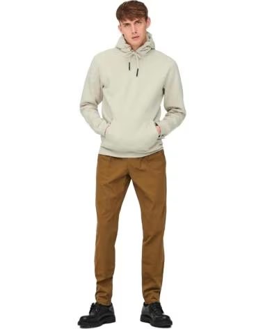 ONLY SUDADERA CON CAPUCHA SONS 22025964-MOONSTRUCK EN PARA BEIGE