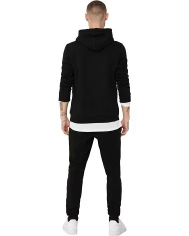 ONLY SUDADERA CON CAPUCHA 22018685-BLACK EN PARA HOMBRE NEGRO