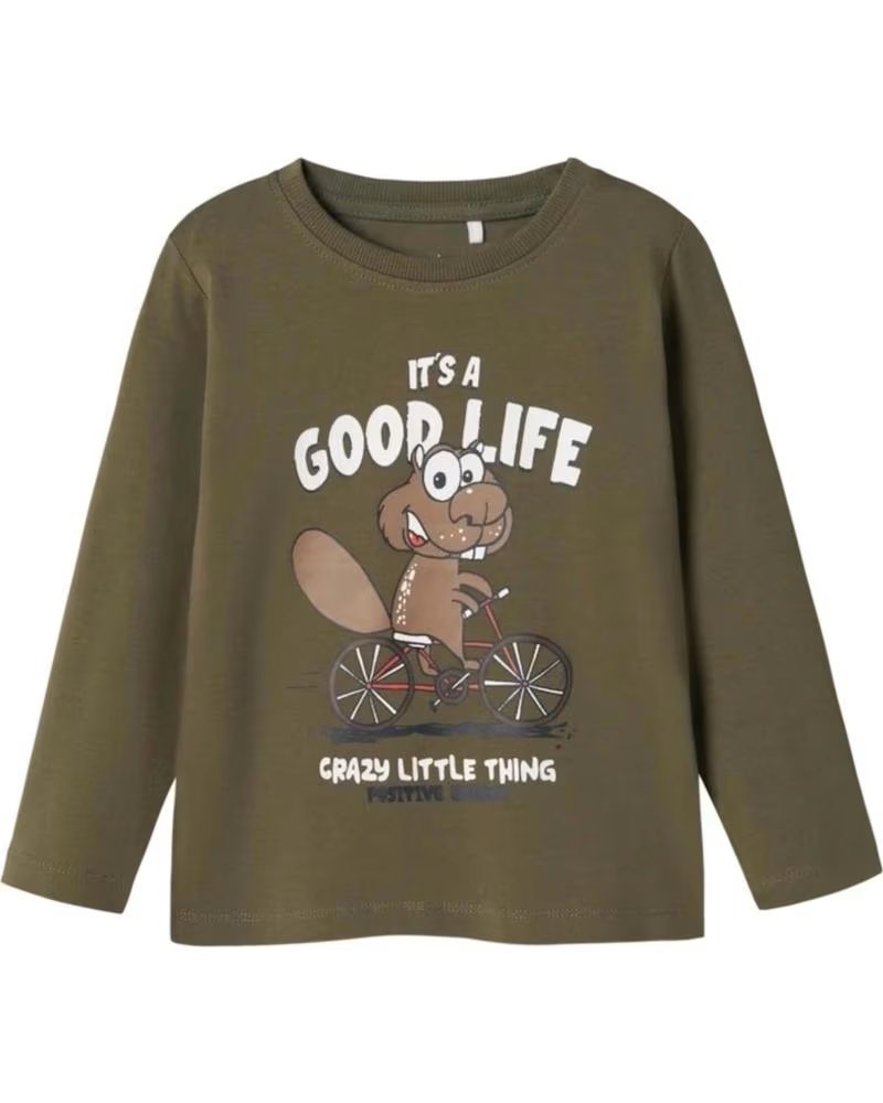 NAME IT MAGLIA A MANICHE LUNGHE ´GOOD LIFE´ NAME IT VERDE