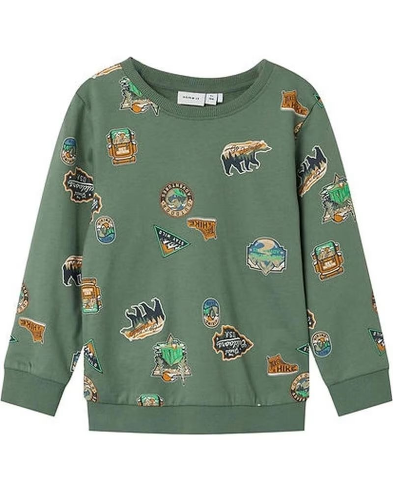 NAME IT NAME IT SWEATSHIRT WITH GRAPHIC PRINT VERDE