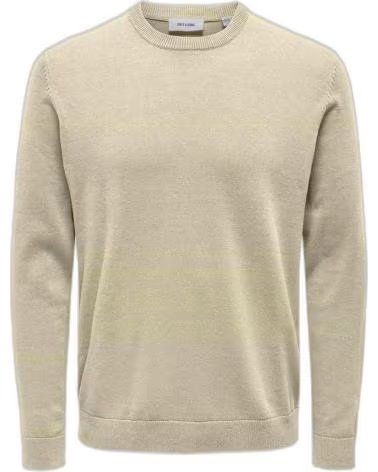 ONLY CAMISETA DE MANGA LARGA SONS 22015975-SILVER EN PARA H BEIGE