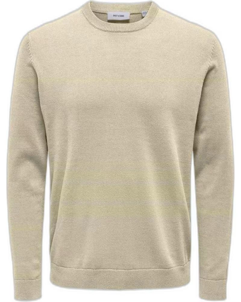 ONLY CAMISETA DE MANGA LARGA SONS 22015975-SILVER EN PARA H BEIGE