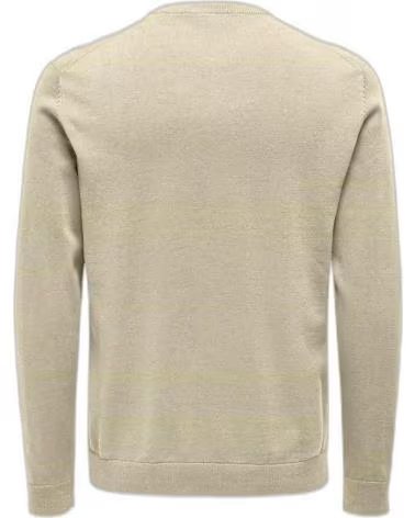 ONLY CAMISETA DE MANGA LARGA SONS 22015975-SILVER EN PARA H BEIGE