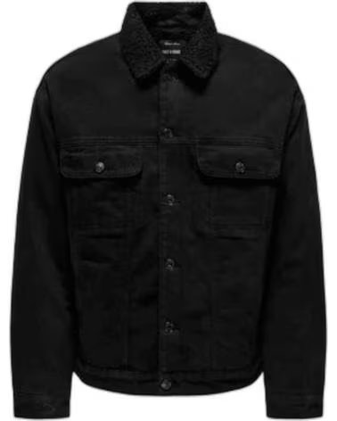 ONLY CAZADORA SONS 22030971-BLACKDENIM EN PARA HOMBRE NEGRO