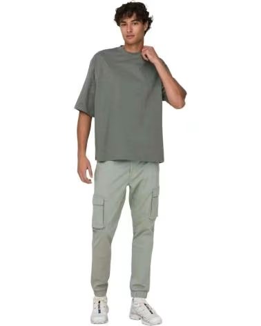 ONLY PANTALON LARGO SONS 22016687-WROUGHTIRON EN PARA HOMBR VERDE