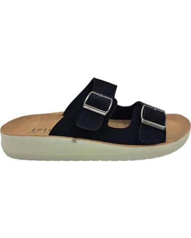 CALZADOMANIA SANDALIA PLANA CON DOBLE HEBILLA NEGRO