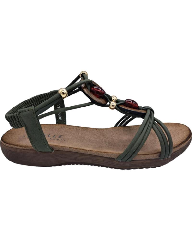 CALZADOMANIA SANDALIA PLANA CON DETALLE DECORATIVO Y CIERRE DE PULSERA