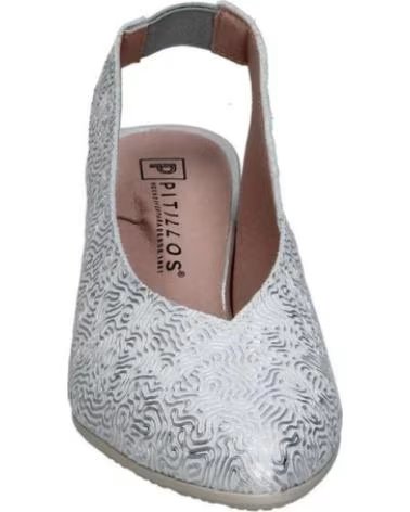 PITILLOS ZAPATOS DE TACON MUJER 11180 PLATA PLATEADO