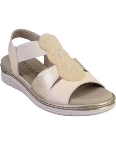 PITILLOS SANDALIAS 11002 EN NEGRO PARA MUJER CREMA