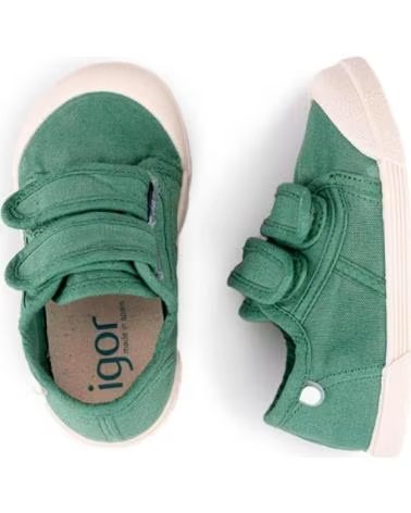 IGOR BASKETS EN TOILE IGOR 10333 AVEC FERMETURE VELCRO VERDE