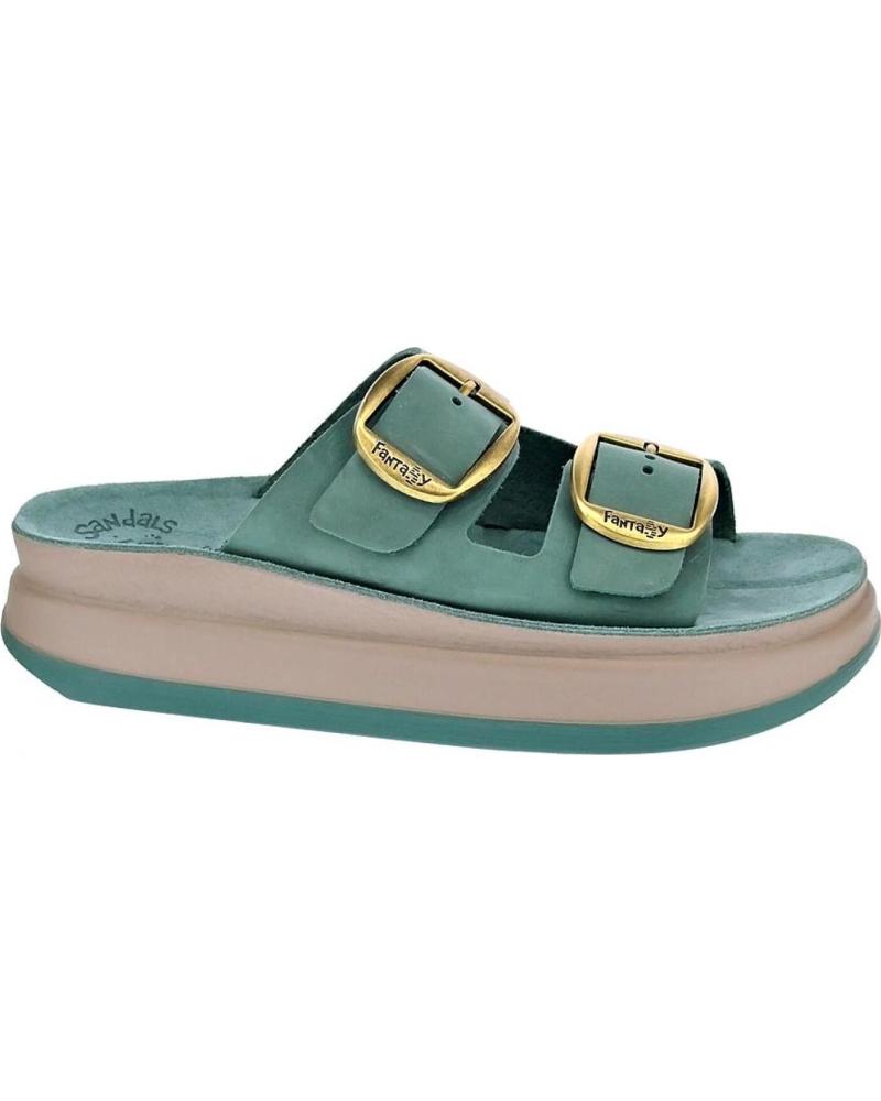 FANTASY SANDALS SANDALIAS PLATAFORMA FANTASY ZEFI CON HEBILLAS VERDE