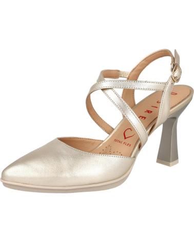 DESIREÉ ZAPATOS SAGA15 CON TIRAS CRUZADAS Y TACÓN PLATINO