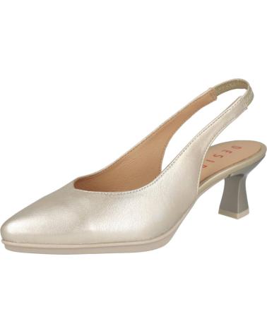 DESIREÉ ZAPATOS DESTALONADOS TACÓN MEDIO MACA2 PLATINO PLATINO