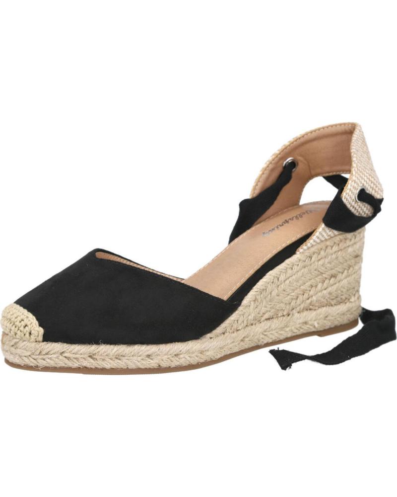 BUBBLE BOBBLE M796 ALPARGATAS DE ESPARTO CON CINTAS MUJER NEGRO