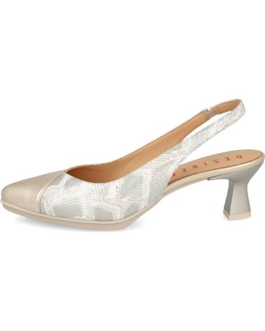 DESIREÉ ZAPATOS DESTALONADOS DESIREÉ MACA8 TACÓN MEDIO ORO