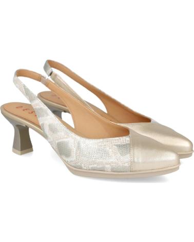 DESIREÉ ZAPATOS DESTALONADOS DESIREÉ MACA8 TACÓN MEDIO ORO