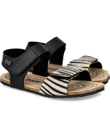 CONGUITOS SANDALIAS BREAKWALK GOFLEX BAREFOOT ESTAMPADO CEBRA NEGRO-CEBRA