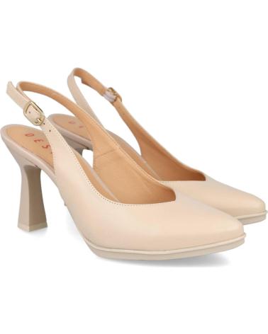 DESIREÉ ZAPATOS DESTALONADOS SAGA14 TACÓN ALTO CREMA