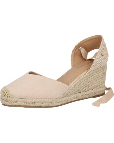 BUBBLE BOBBLE ALPARGATAS M796 CON CUÑA Y CIERRE DE CINTAS BEIG