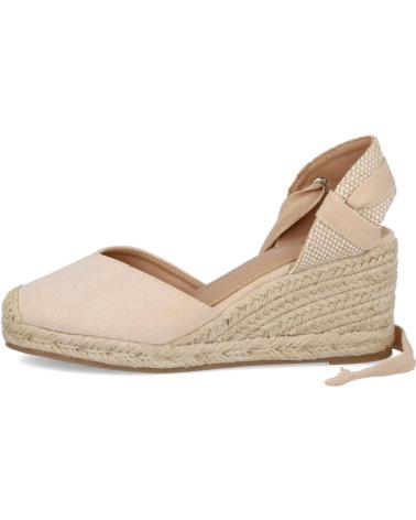 BUBBLE BOBBLE ALPARGATAS M796 CON CUÑA Y CIERRE DE CINTAS BEIG