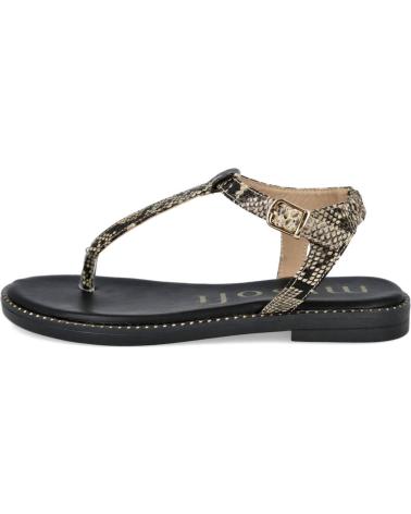 MYSOFT SANDALIAS ESCLAVAS 26M035 CON DETALLE DE TIRAS NEGRO