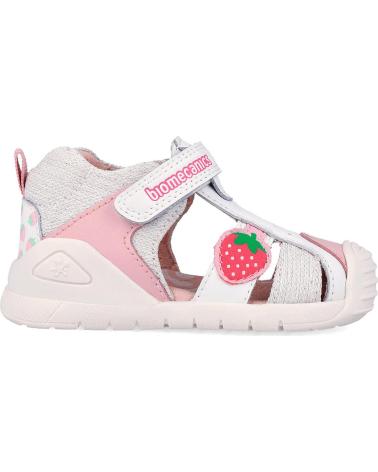 BIOMECANICS SANDALIA BIOGATEO 262110 CON DETALLE DE FRESA BLANCOB050