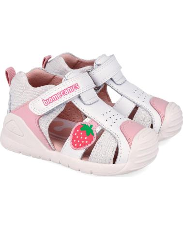 BIOMECANICS SANDALIA BIOGATEO 262110 CON DETALLE DE FRESA BLANCOB050