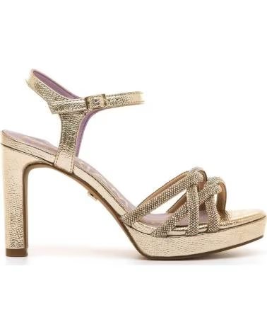 MARIA MARE SANDALIAS DE TACÓN CON TIRAS ENTRELAZADAS Y PLATAFORMA 68687 CHAMPAGNE