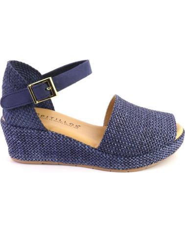 PITILLOS SANDALIA PITILLOS 11260 CON CUÑA Y CIERRE DE HEBILLA AZUL MARINO