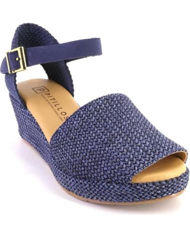 PITILLOS SANDALIA PITILLOS 11260 CON CUÑA Y CIERRE DE HEBILLA AZUL MARINO