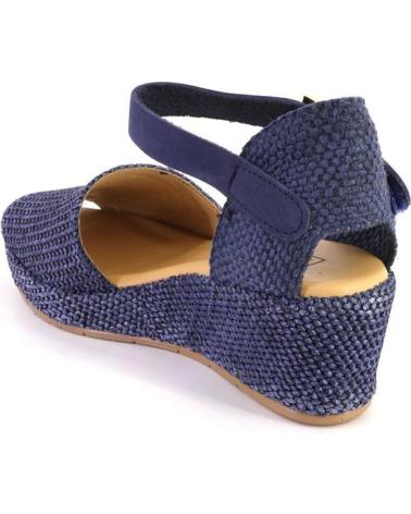 PITILLOS SANDALIA PITILLOS 11260 CON CUÑA Y CIERRE DE HEBILLA AZUL MARINO