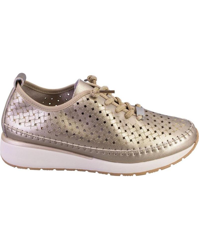 TREINTAS L4553 ZAPATILLAS CASUAL DE MUJER PIEL BRONCE