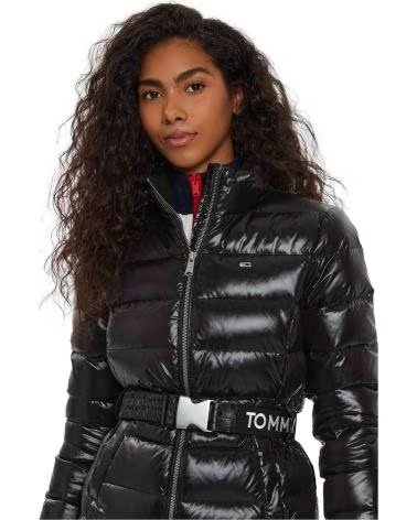 TOMMY HILFIGER CHAQUETA BRANDED BELT EN COLOR PARA MUJER NEGRO
