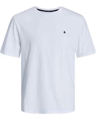 JACK AND JONES CAMISETA DE MANGA CORTA JACKJONES 12245087-WHITE EN P BLANCO