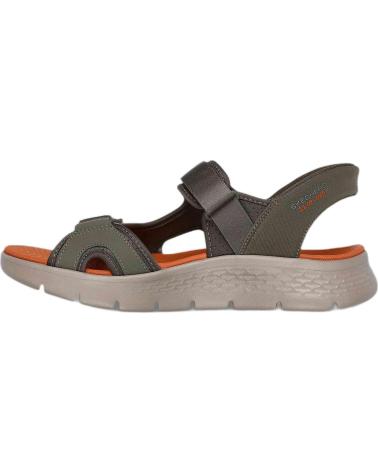 SKECHERS SANDALIAS EN PARA HOMBRE OLIVE TEXTILE