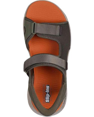 SKECHERS SANDALIAS EN PARA HOMBRE OLIVE TEXTILE