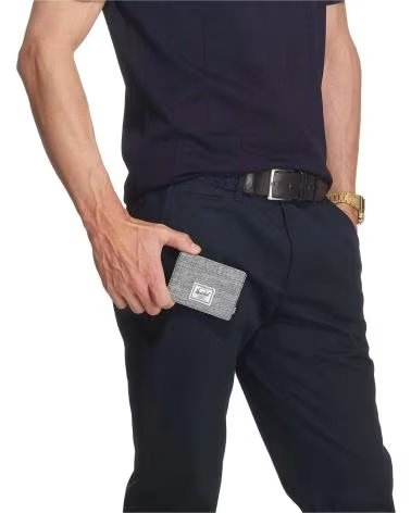 HERSCHEL CARTERA 30065-00919-OS EN PARA HOMBRE RAVEN CROSSHATCH