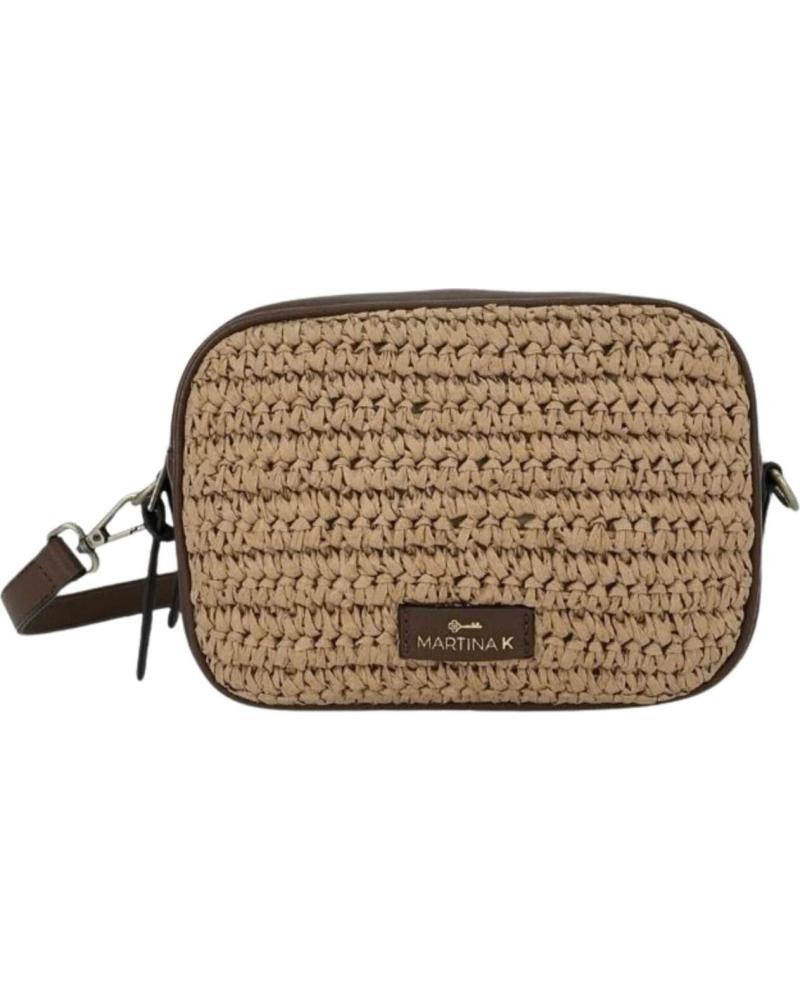 MARTINA K BOLSO BANDOLERA MARTINA K EFECTO TRENZADO CAMEL