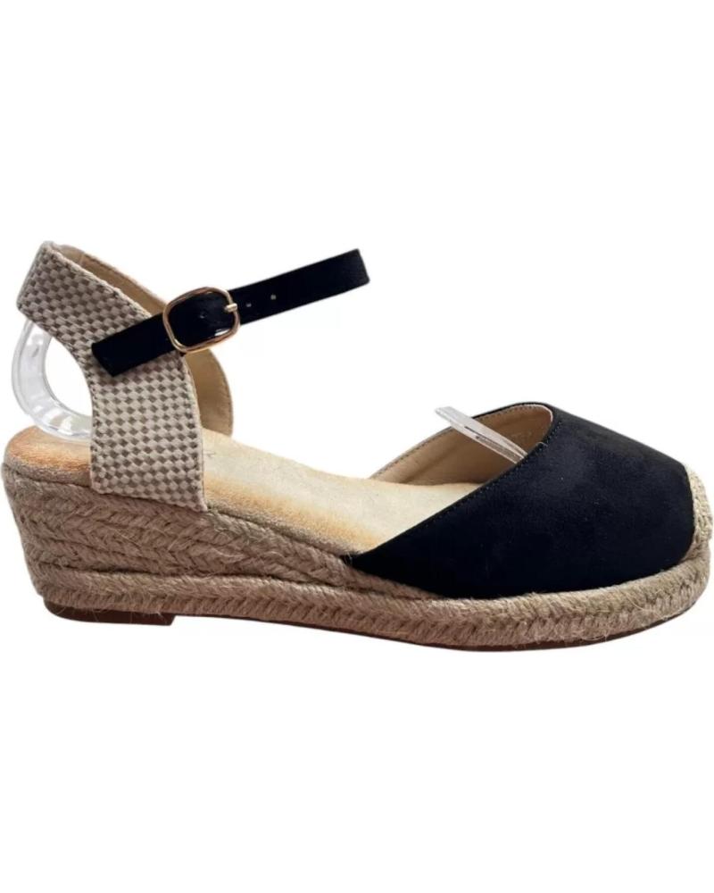 TIMBOS SANDALIA CUNA ESPARTO MUJER 132545 NEGRO