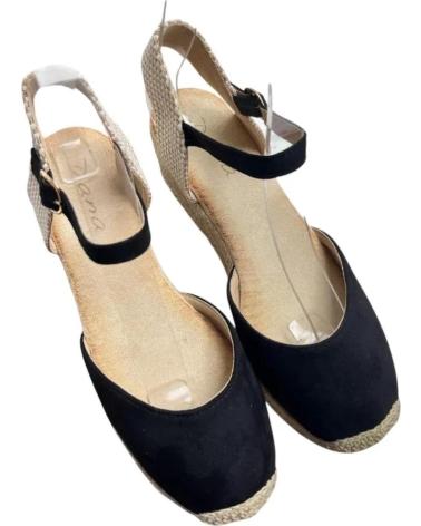 TIMBOS SANDALIA CUNA ESPARTO MUJER 132545 NEGRO