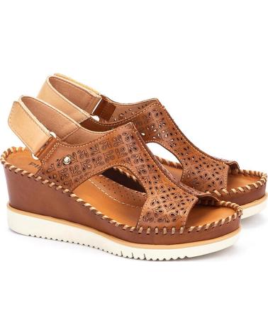 PIKOLINOS SANDALIAS CON CUÑA Y CALADO W3Z-1623C1 AGUADULCE BRANDY