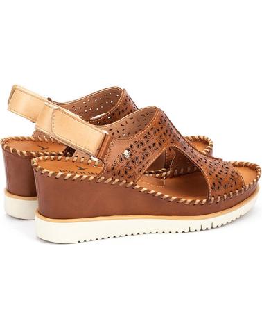 PIKOLINOS SANDALIAS CON CUÑA Y CALADO W3Z-1623C1 AGUADULCE BRANDY