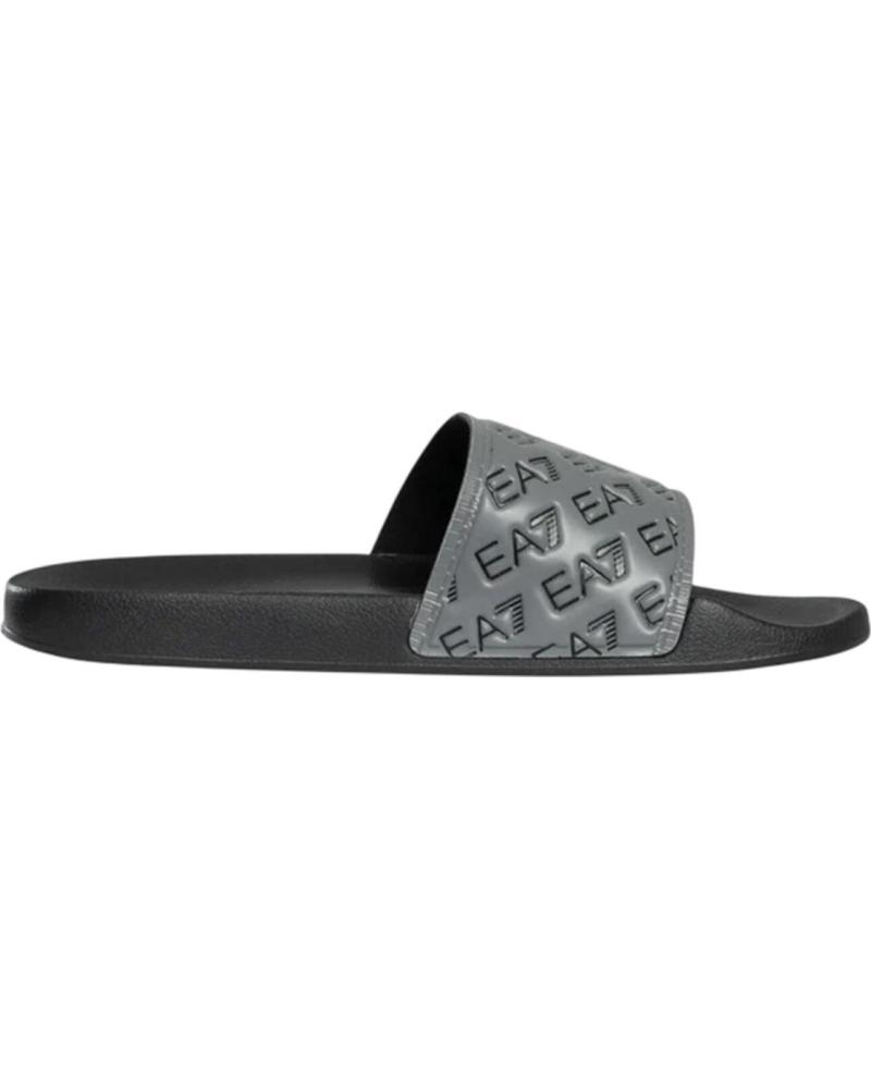 EMPORIO ARMANI - CHANCLAS GRISES PARA HOMBRE PLATA