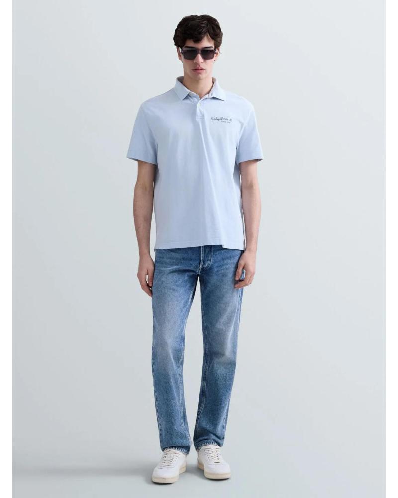 REPLAY POLO HOMBRE M3432 CELESTE