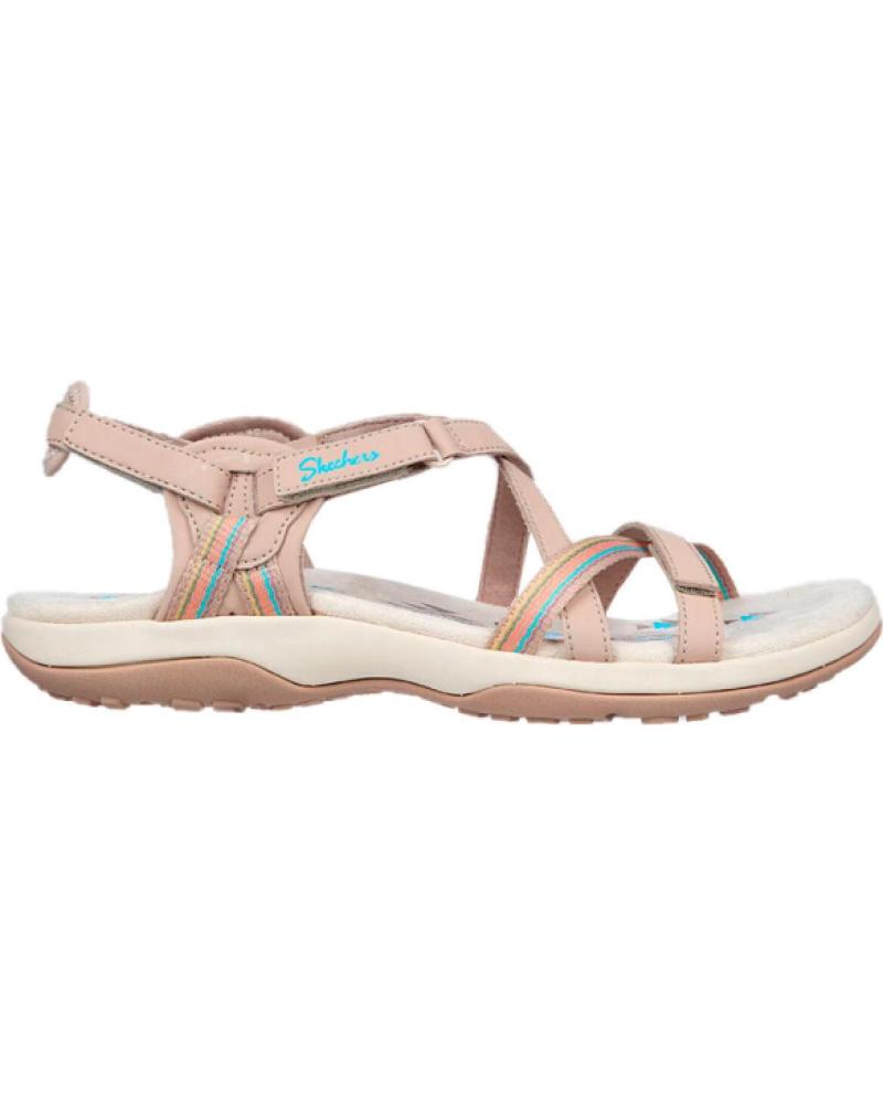 SKECHERS SANDALIAS PLANAS MUJER REGGAE SLIM - SUN ARRAY TAUPE MARRóN