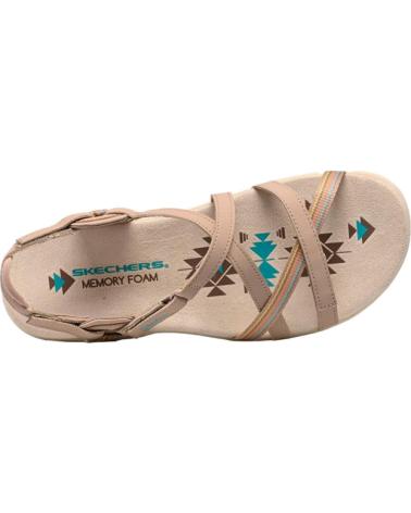 SKECHERS SANDALIAS PLANAS MUJER REGGAE SLIM - SUN ARRAY TAUPE MARRóN
